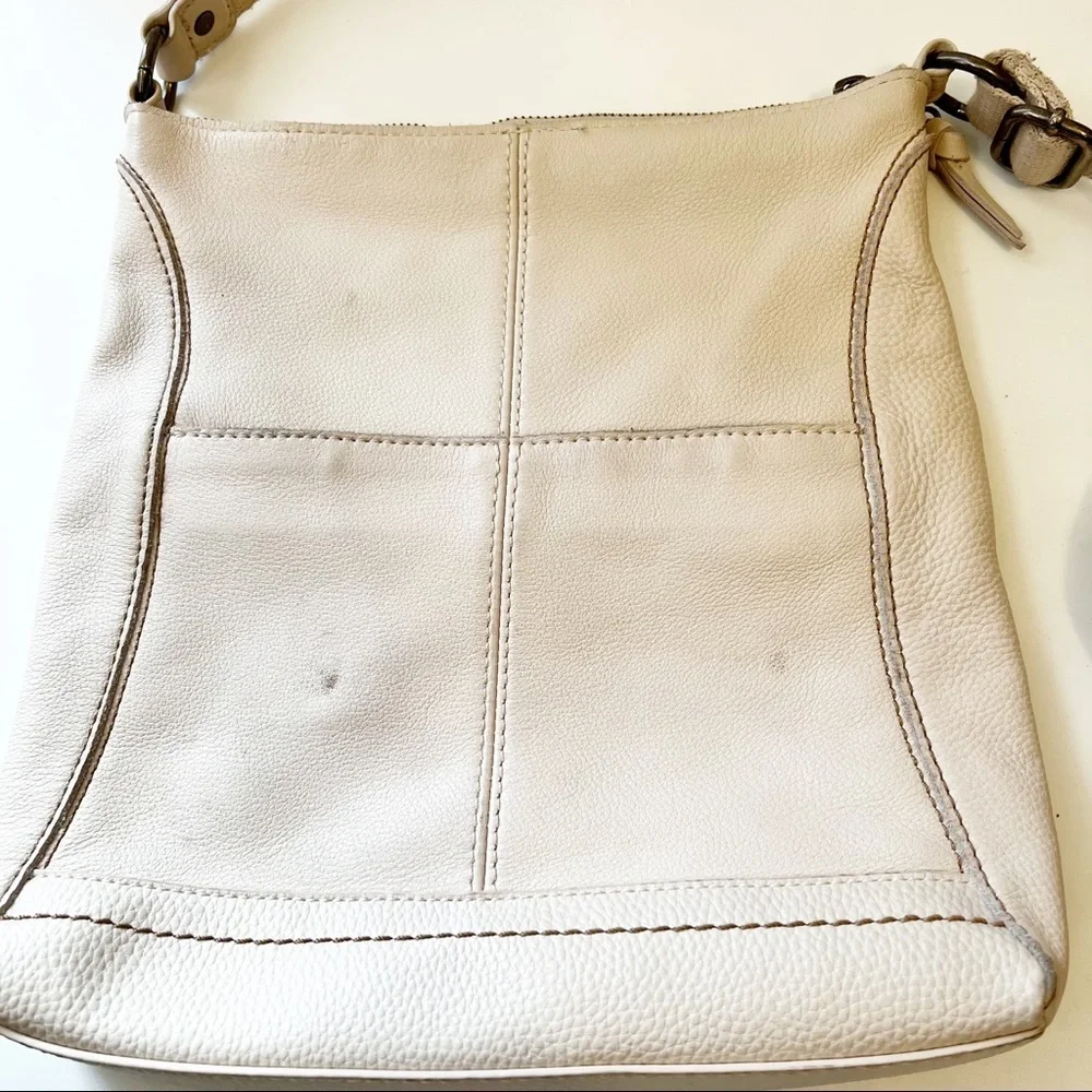 The Sak White Leather Crossbody Bag Adjustable Strap - Picture 10 of 11
